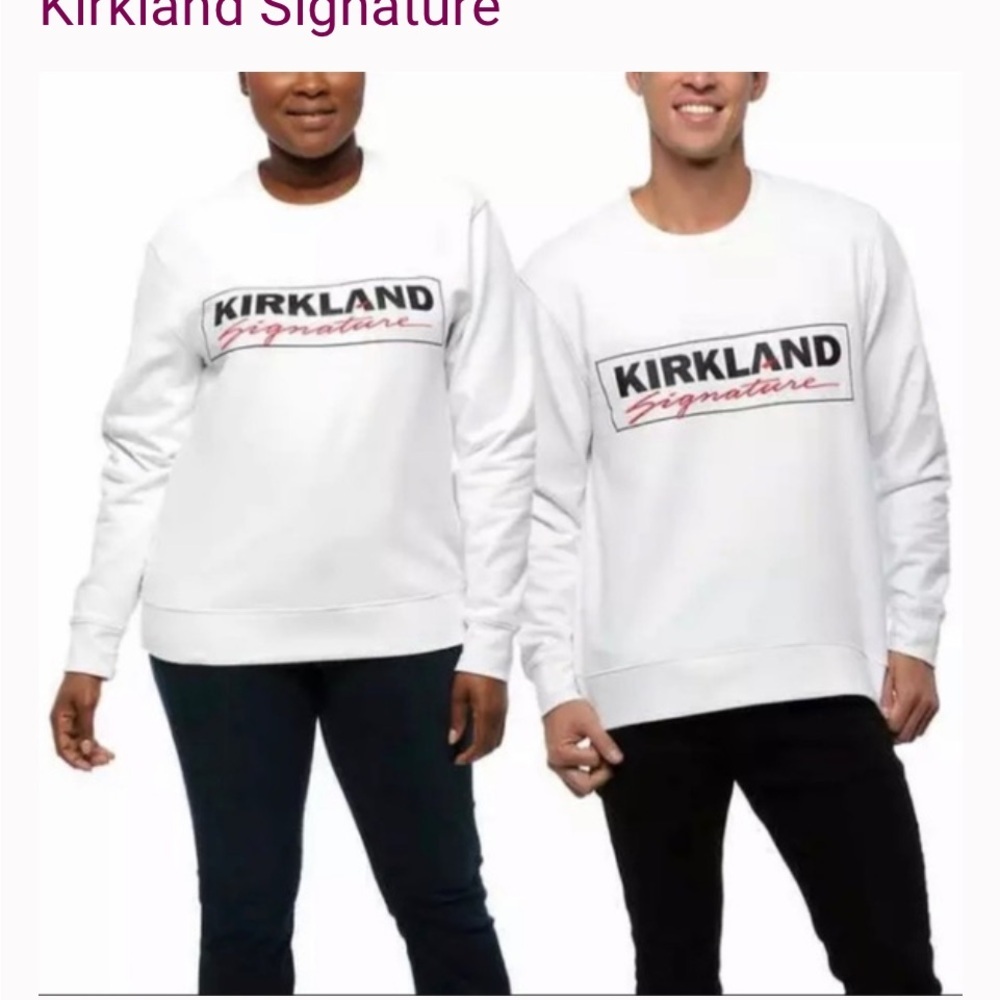 Kirkland Signature White Crewneck Sweatshirt